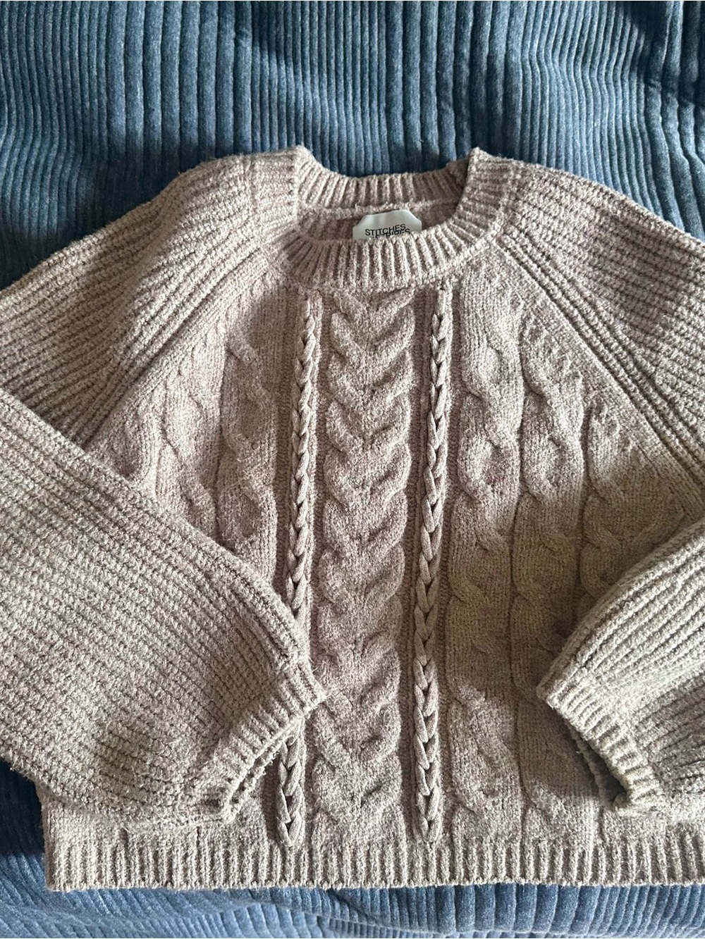Stitches & Stripes Cable Knit Crewneck Sweater in size small